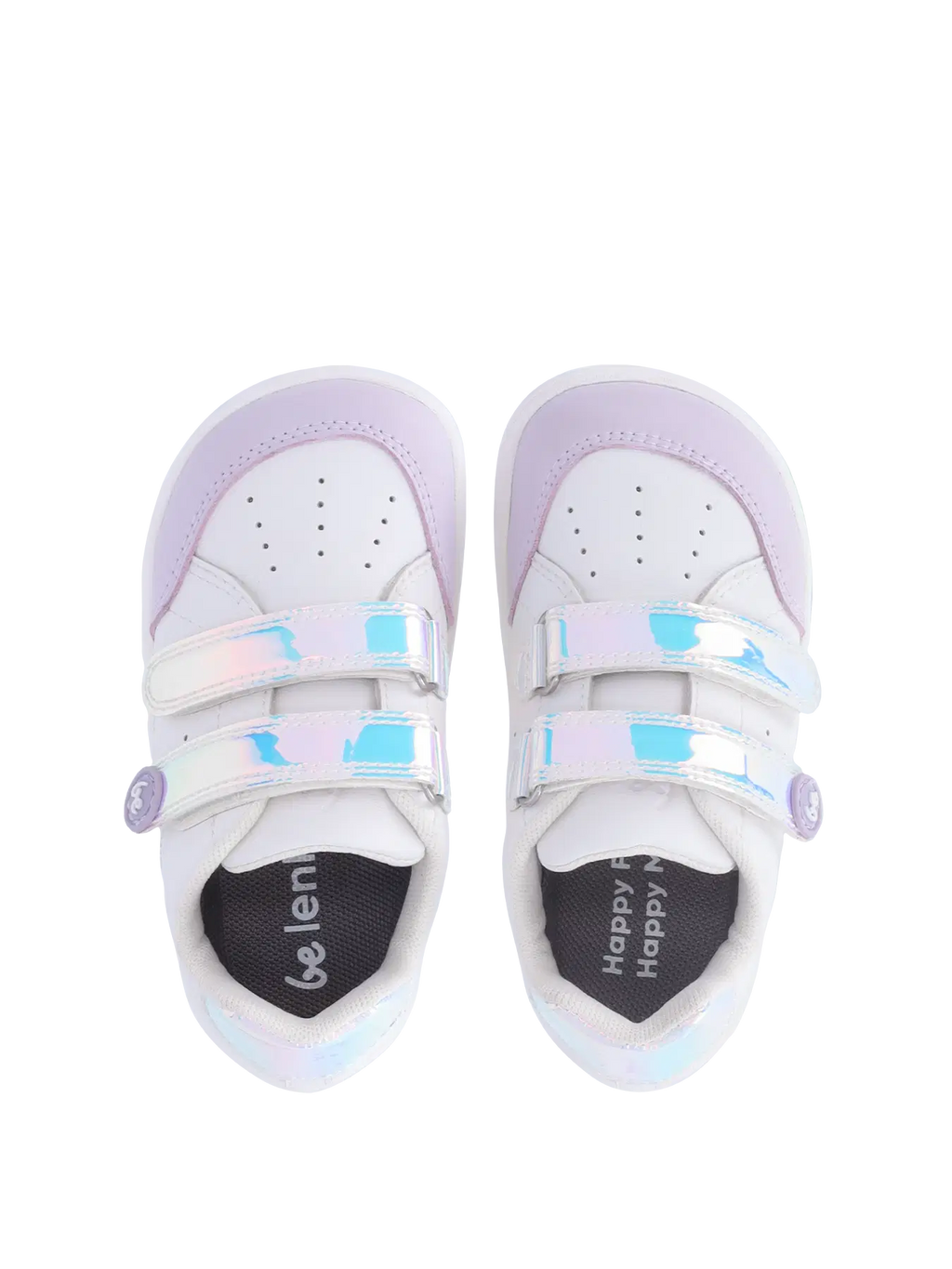 Kids barefoot sneakers Be Lenka Energise Kids - White & Iridescent