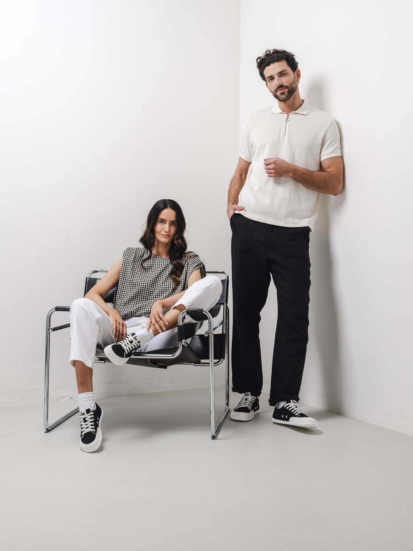 Barfuß Sneaker Be Lenka Rebound - Schwarz & Weiß