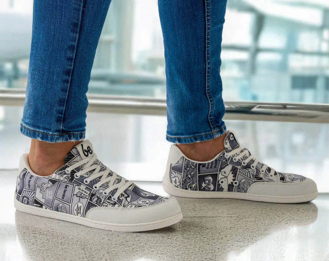 Barefoot Sneakers Be Lenka Rebound - Comics Black & White