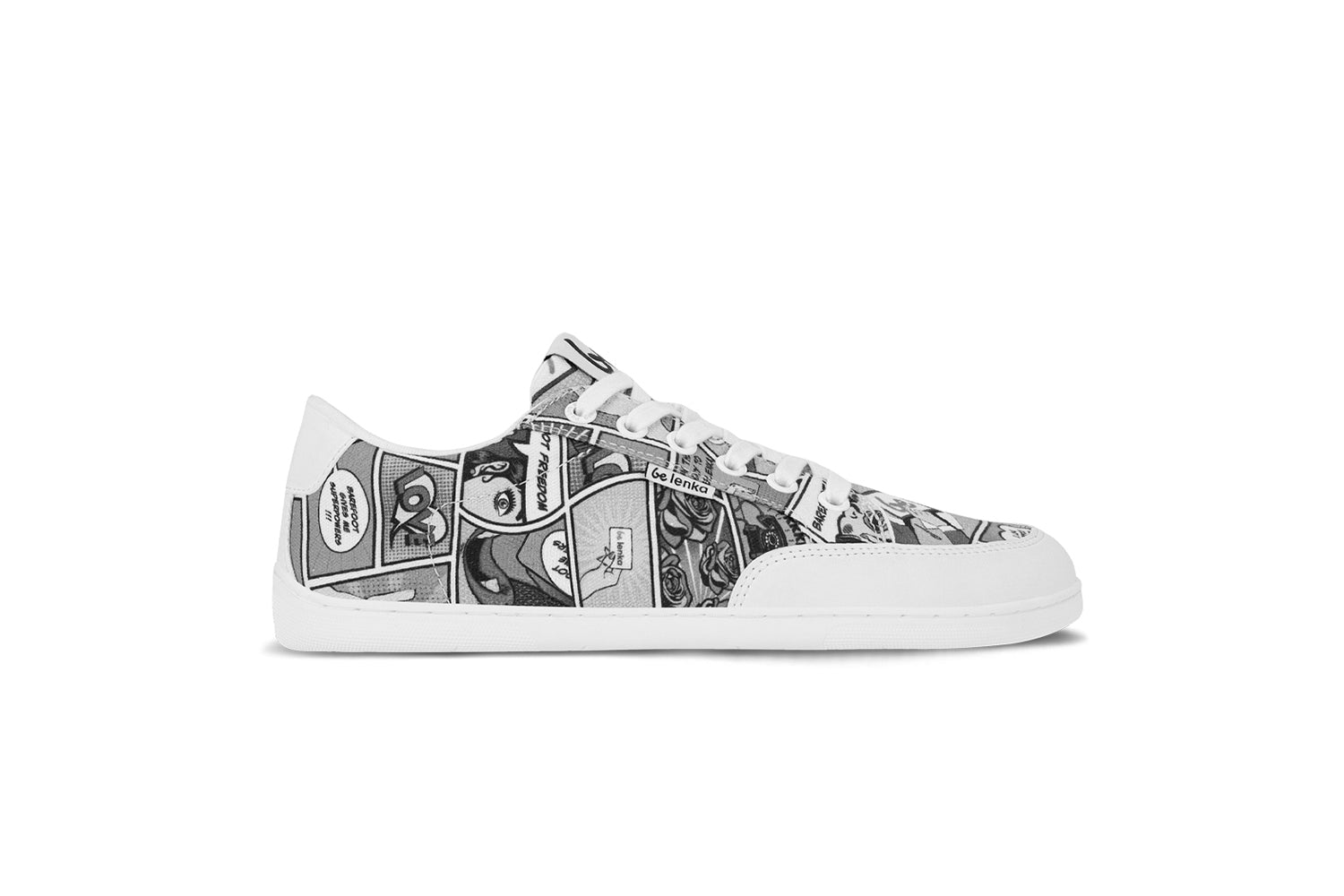 Barfuß-Sneaker Be Lenka Rebound - Comics Schwarz & Weiß