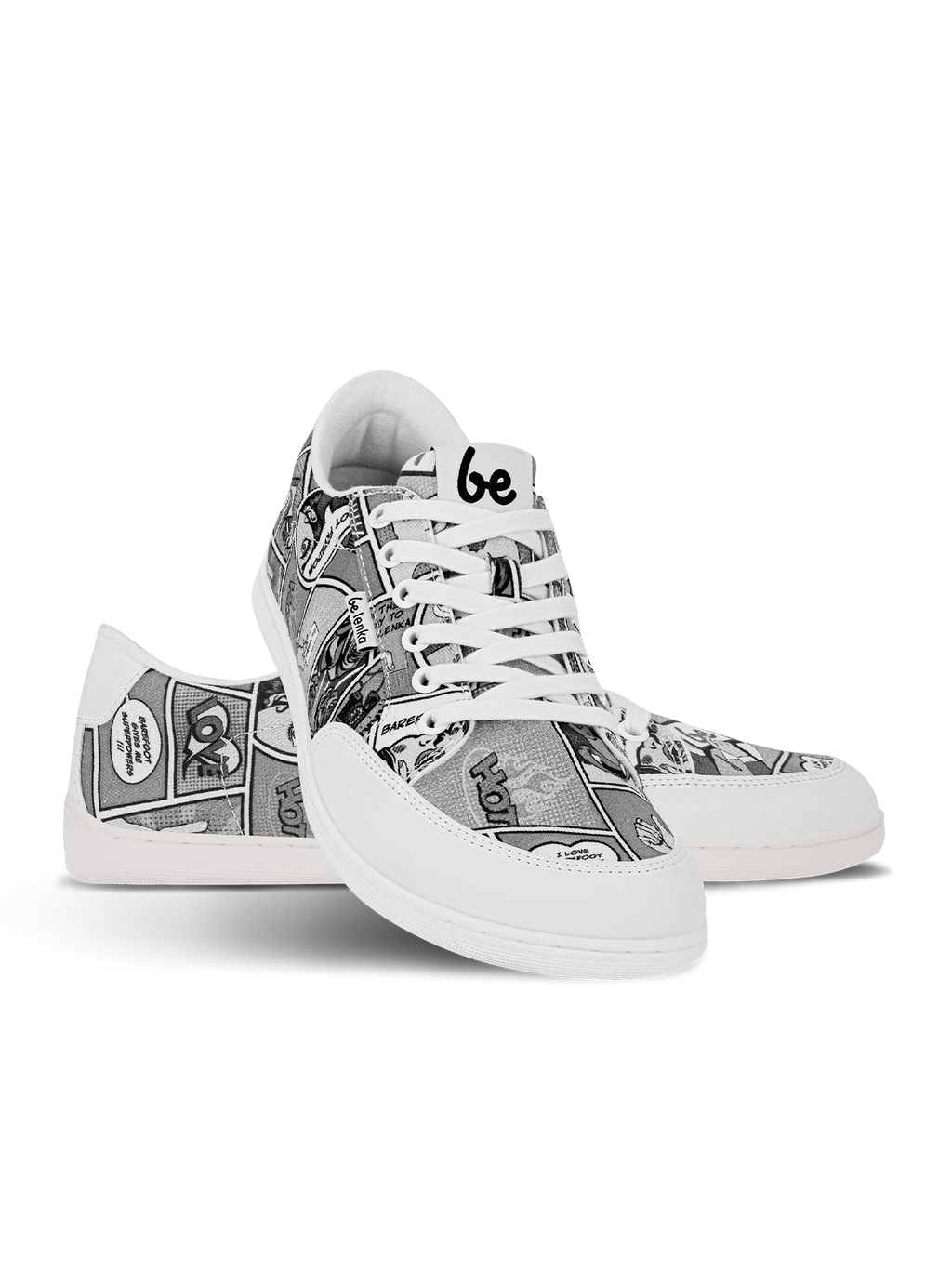 Barfuß-Sneaker Be Lenka Rebound - Comics Schwarz & Weiß