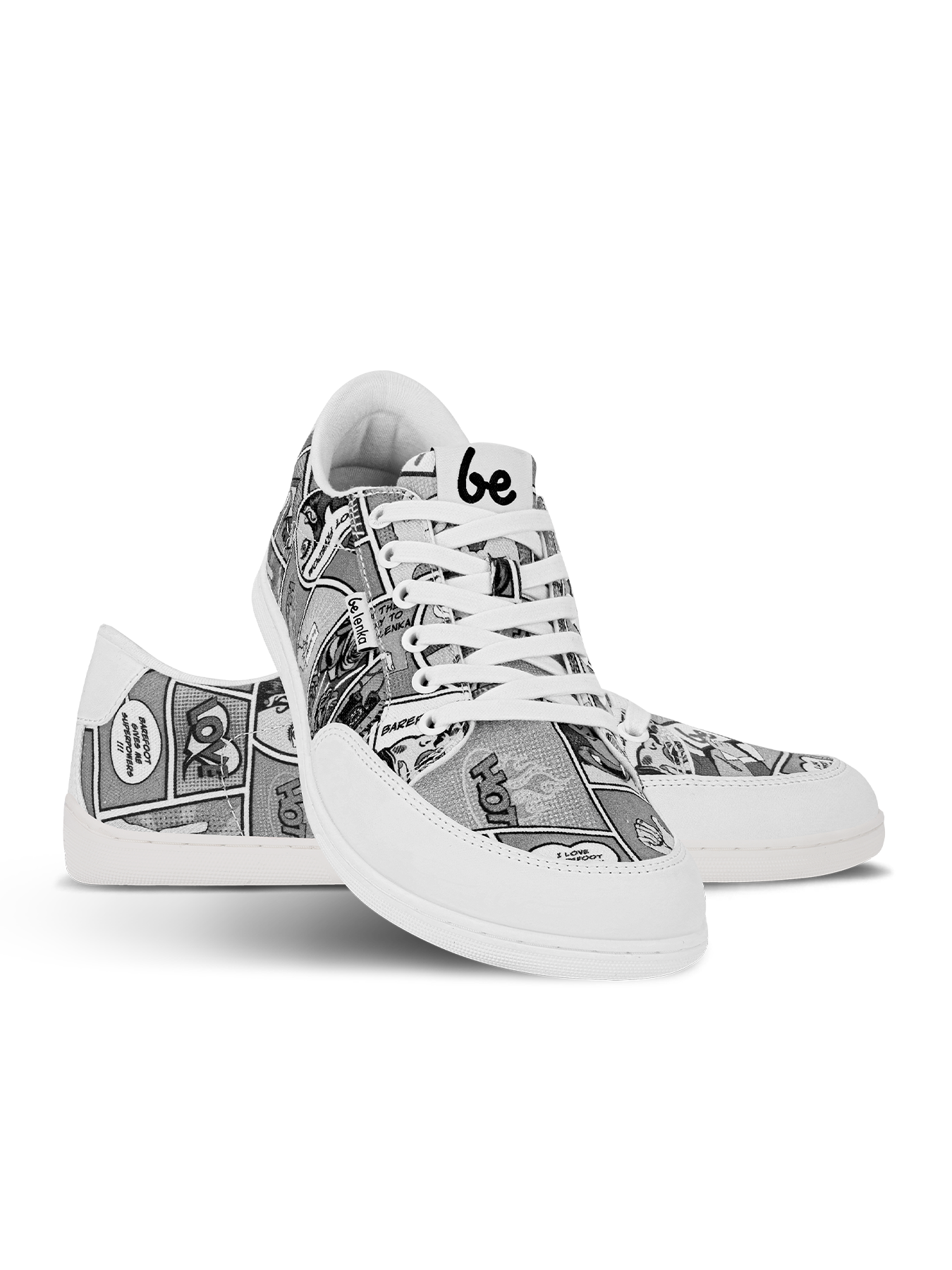 Barfuß-Sneaker Be Lenka Rebound - Comics Schwarz & Weiß