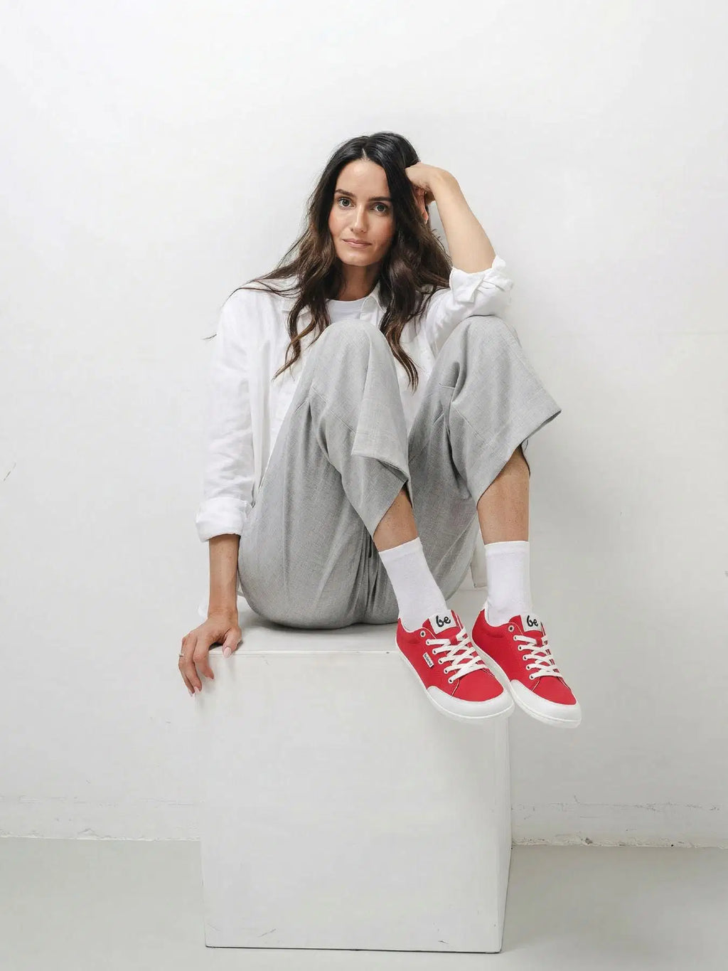 Barfuß Sneaker Be Lenka Rebound - Rot & Weiß