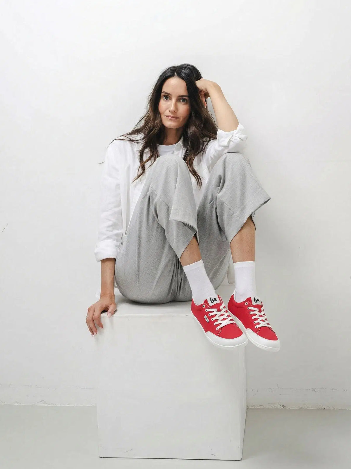 Barfuß Sneaker Be Lenka Rebound - Rot & Weiß