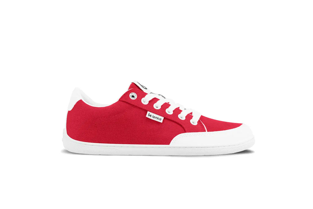 Barfuß Sneaker Be Lenka Rebound - Rot & Weiß