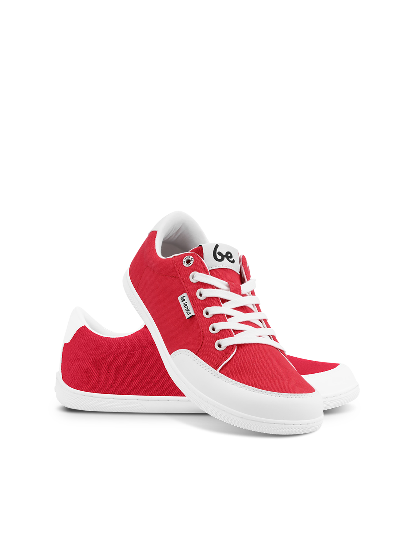Barfuß Sneaker Be Lenka Rebound - Rot & Weiß