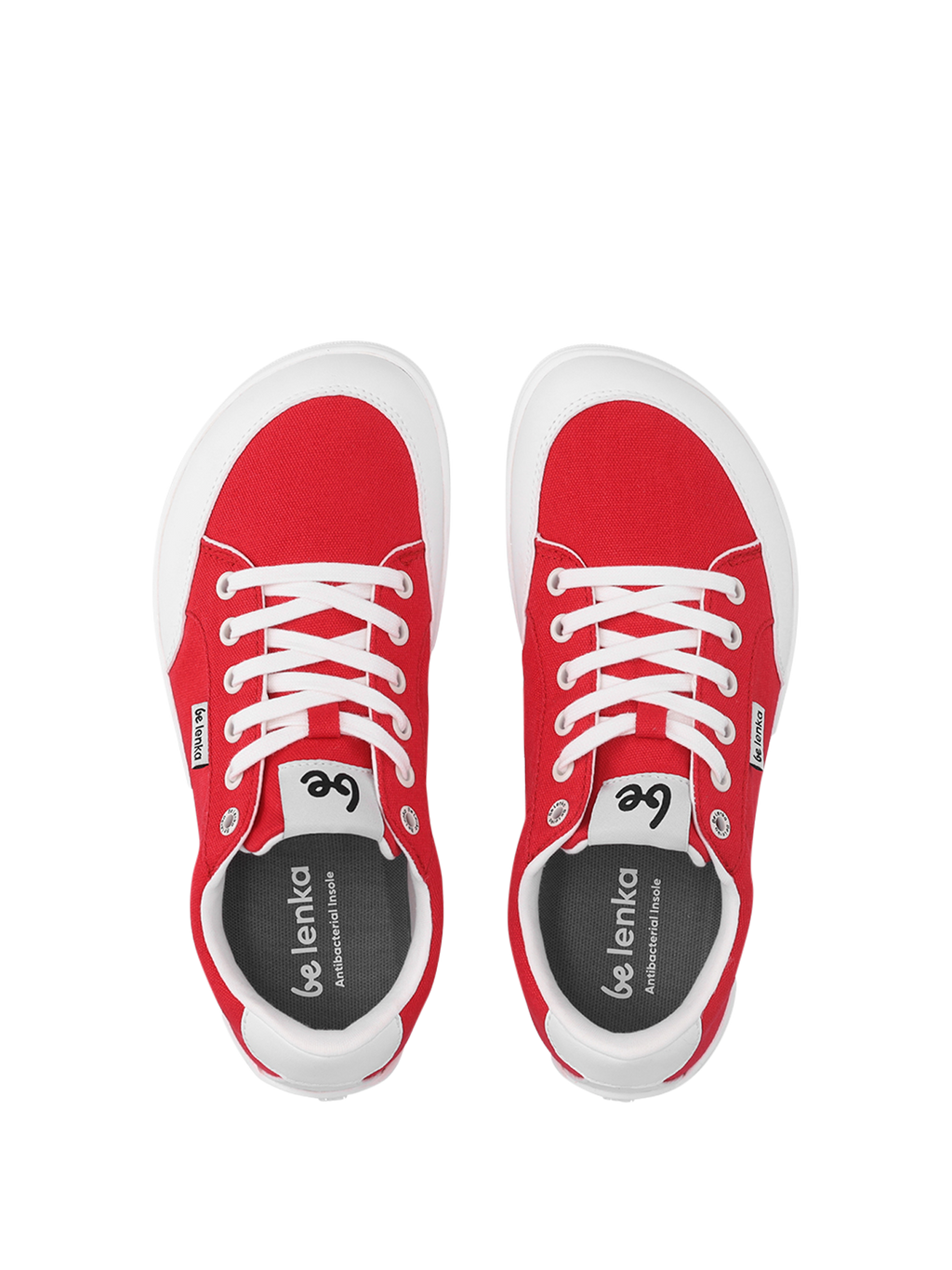 Barfuß Sneaker Be Lenka Rebound - Rot & Weiß