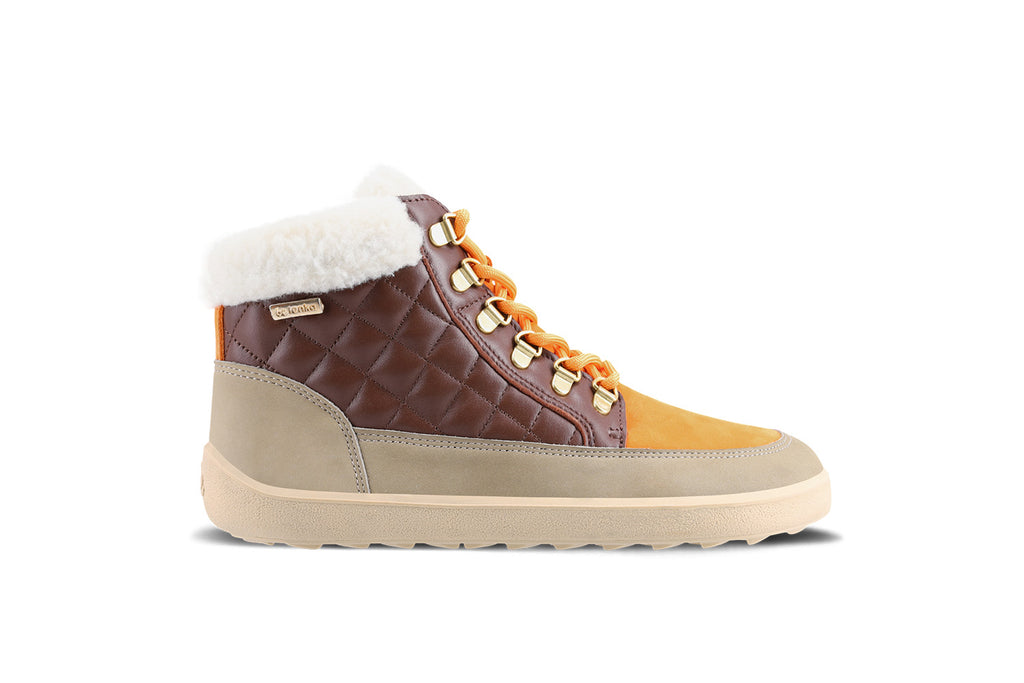Barfußschuhe Be Lenka Olivia - Taupe, Dunkelbraun & Orange
