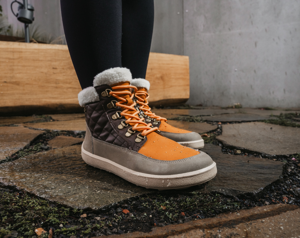 Barfußschuhe Be Lenka Olivia - Taupe, Dunkelbraun & Orange