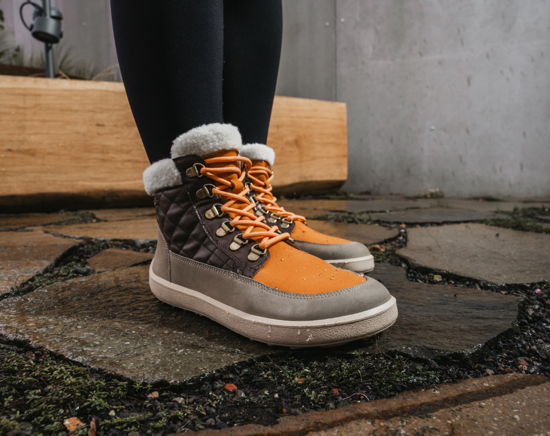 Barfußschuhe Be Lenka Olivia - Taupe, Dunkelbraun & Orange