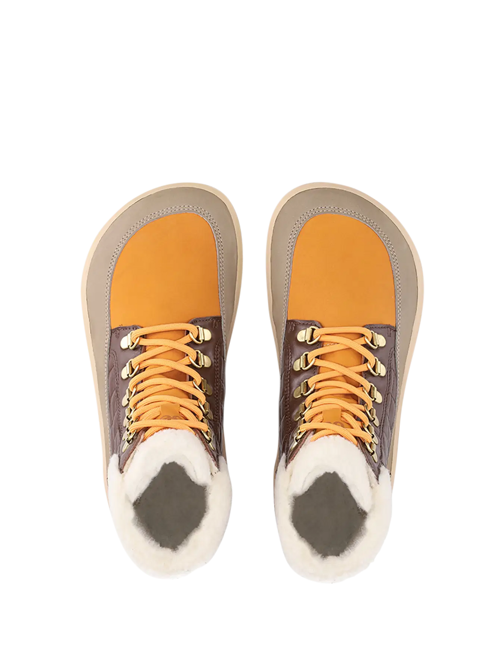 Barefoot Boots Be Lenka Olivia - Taupe, Dark Brown & Orange