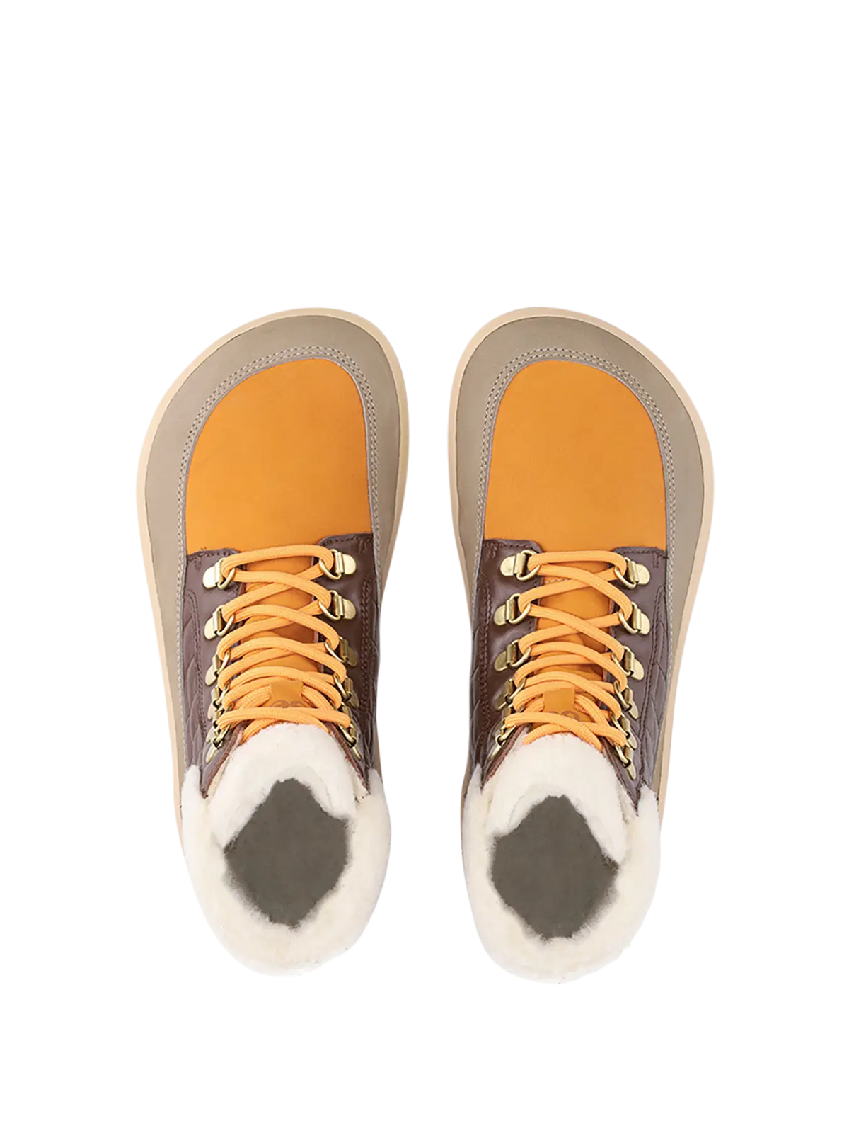 Barefoot Boots Be Lenka Olivia - Taupe, Dark Brown & Orange