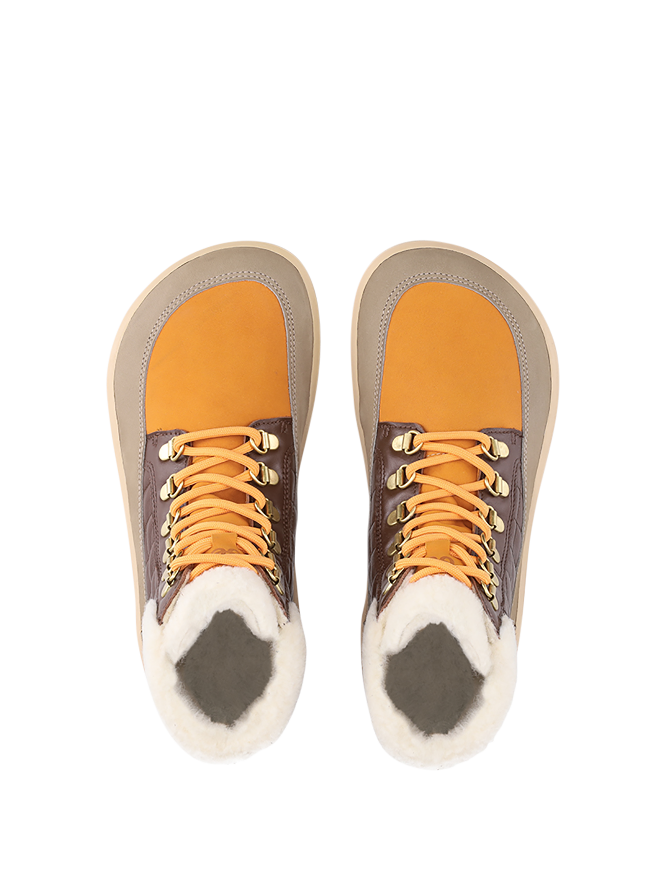 Barfußschuhe Be Lenka Olivia - Taupe, Dunkelbraun & Orange