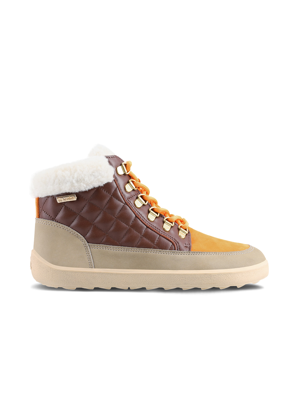 Barfußschuhe Be Lenka Olivia - Taupe, Dunkelbraun & Orange