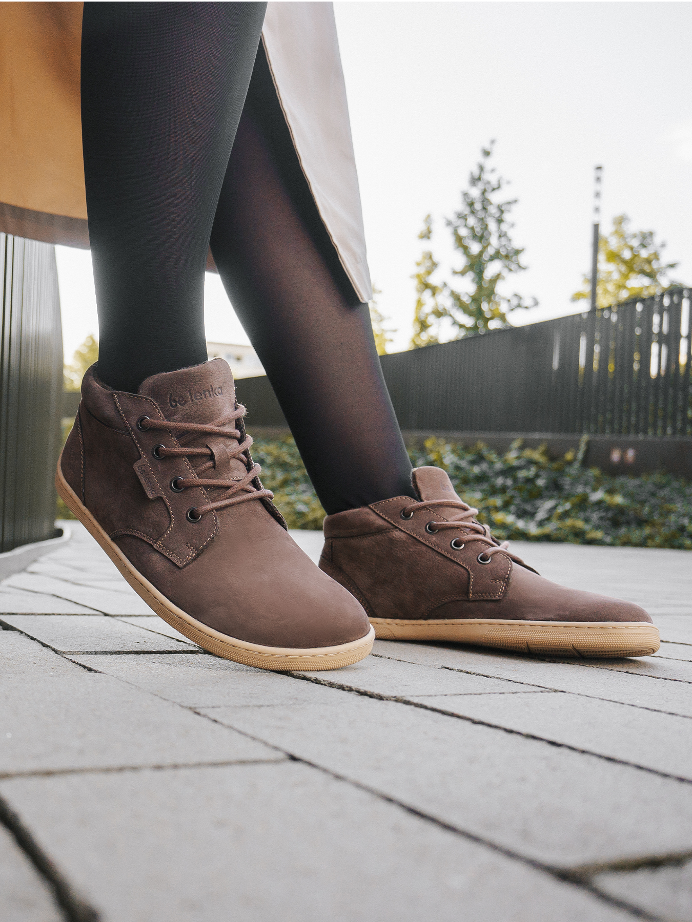 Barfußschuhe - Be Lenka - Synergy - Fleece - Chocolate & Beige