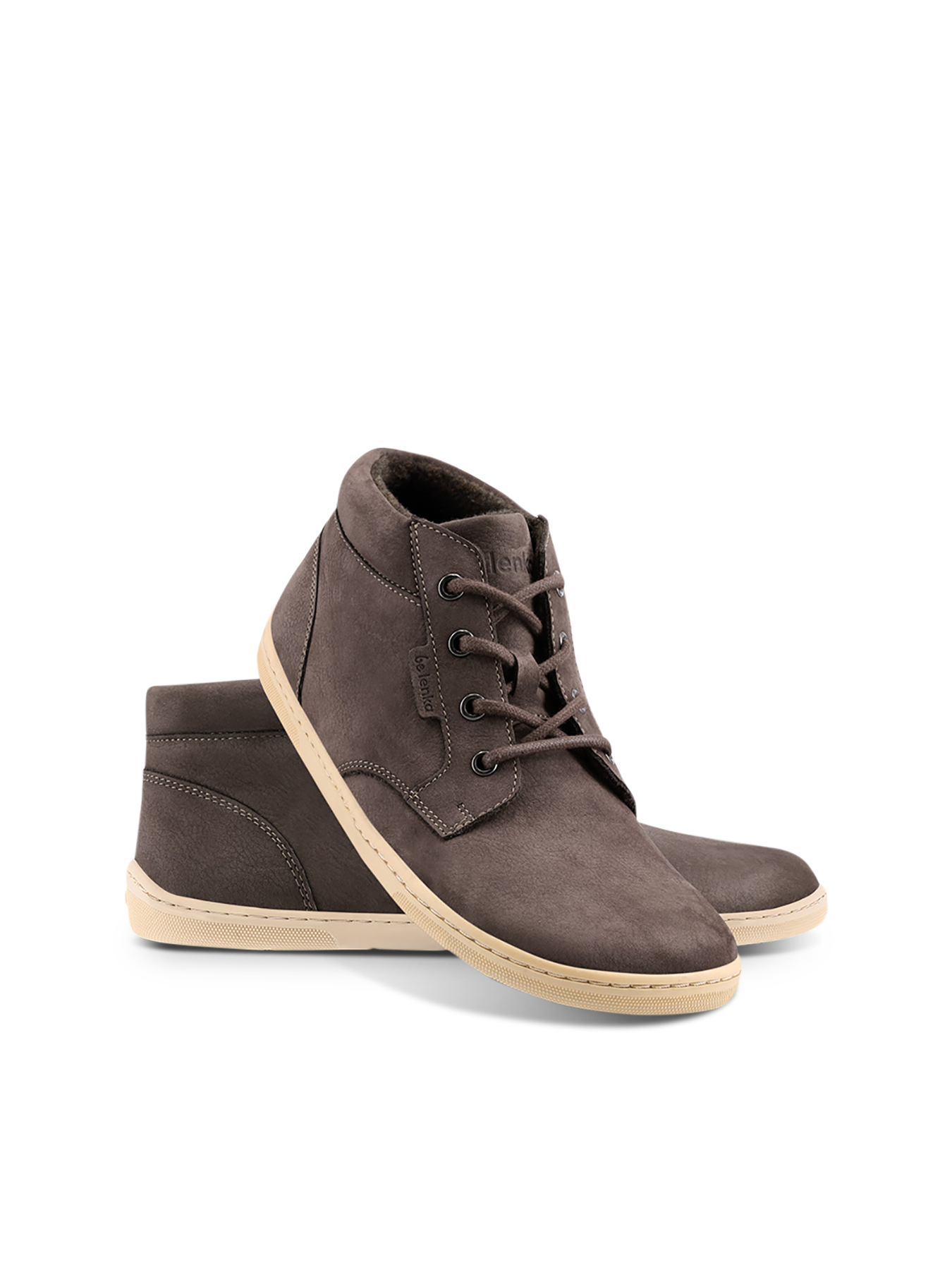 Barfußschuhe - Be Lenka - Synergy - Fleece - Chocolate & Beige