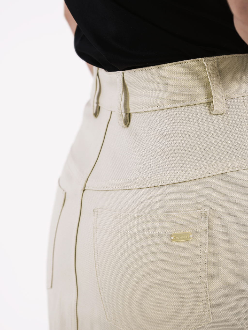 Damen Midirock Be Lenka Essentials - Creme