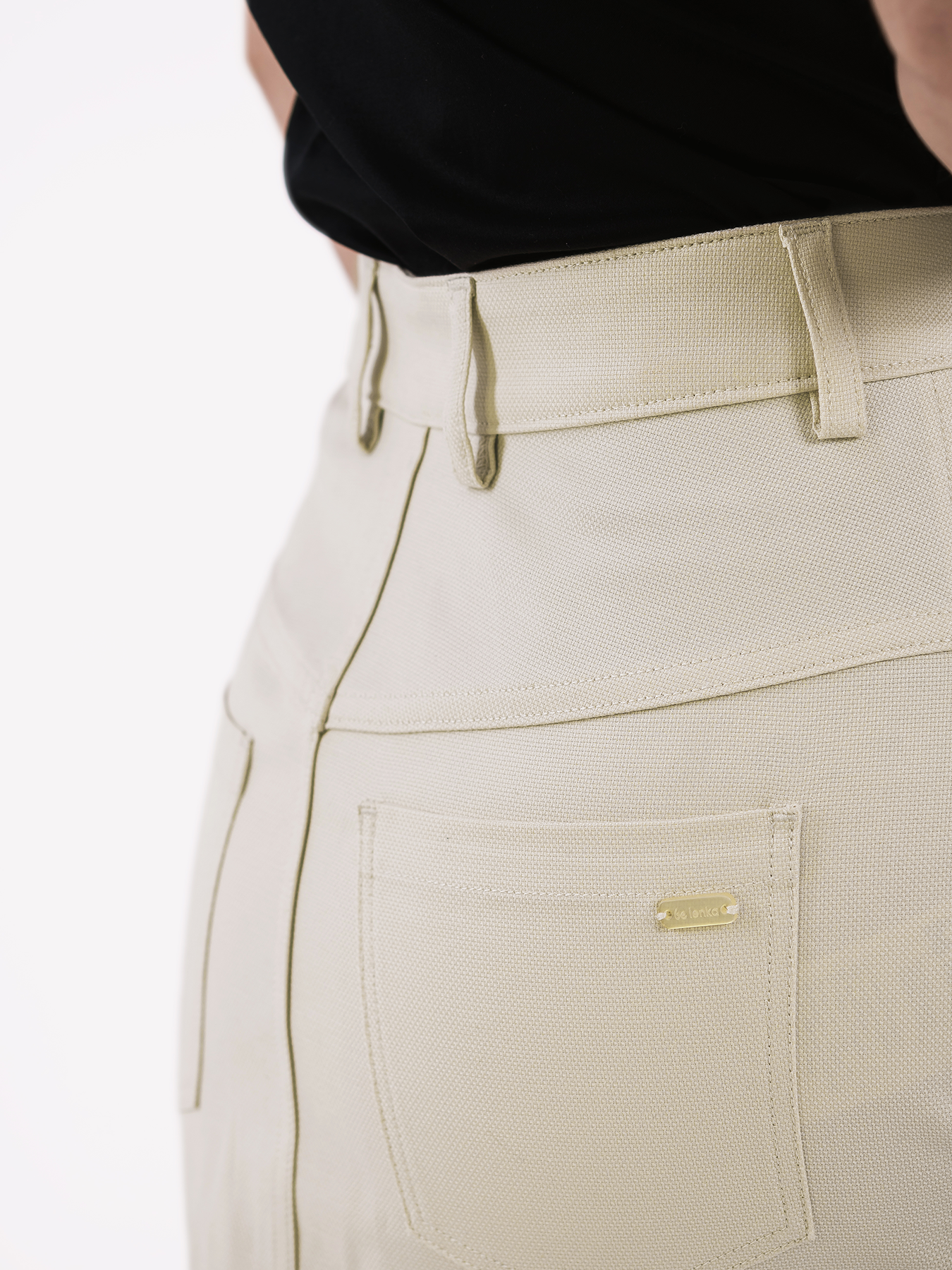 Damen Midirock Be Lenka Essentials - Creme