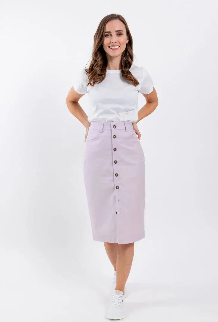Damen Midirock Be Lenka Essentials - Helllila