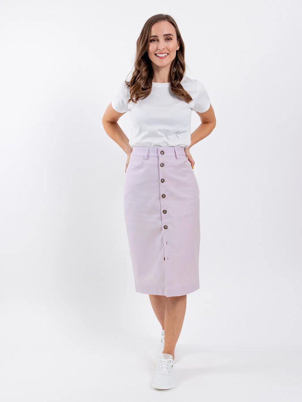 Damen Midirock Be Lenka Essentials - Helllila
