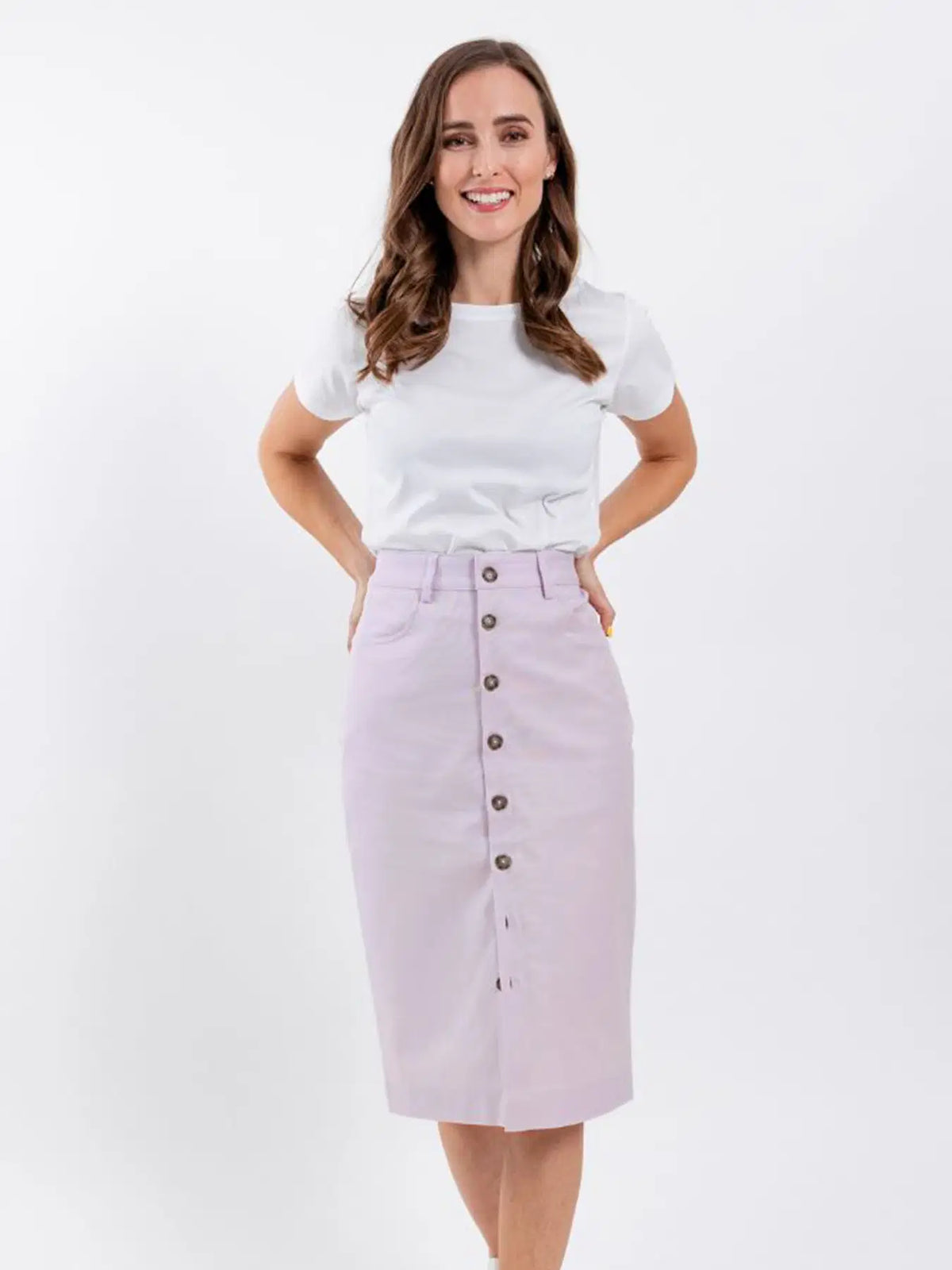 Damen Midirock Be Lenka Essentials - Helllila