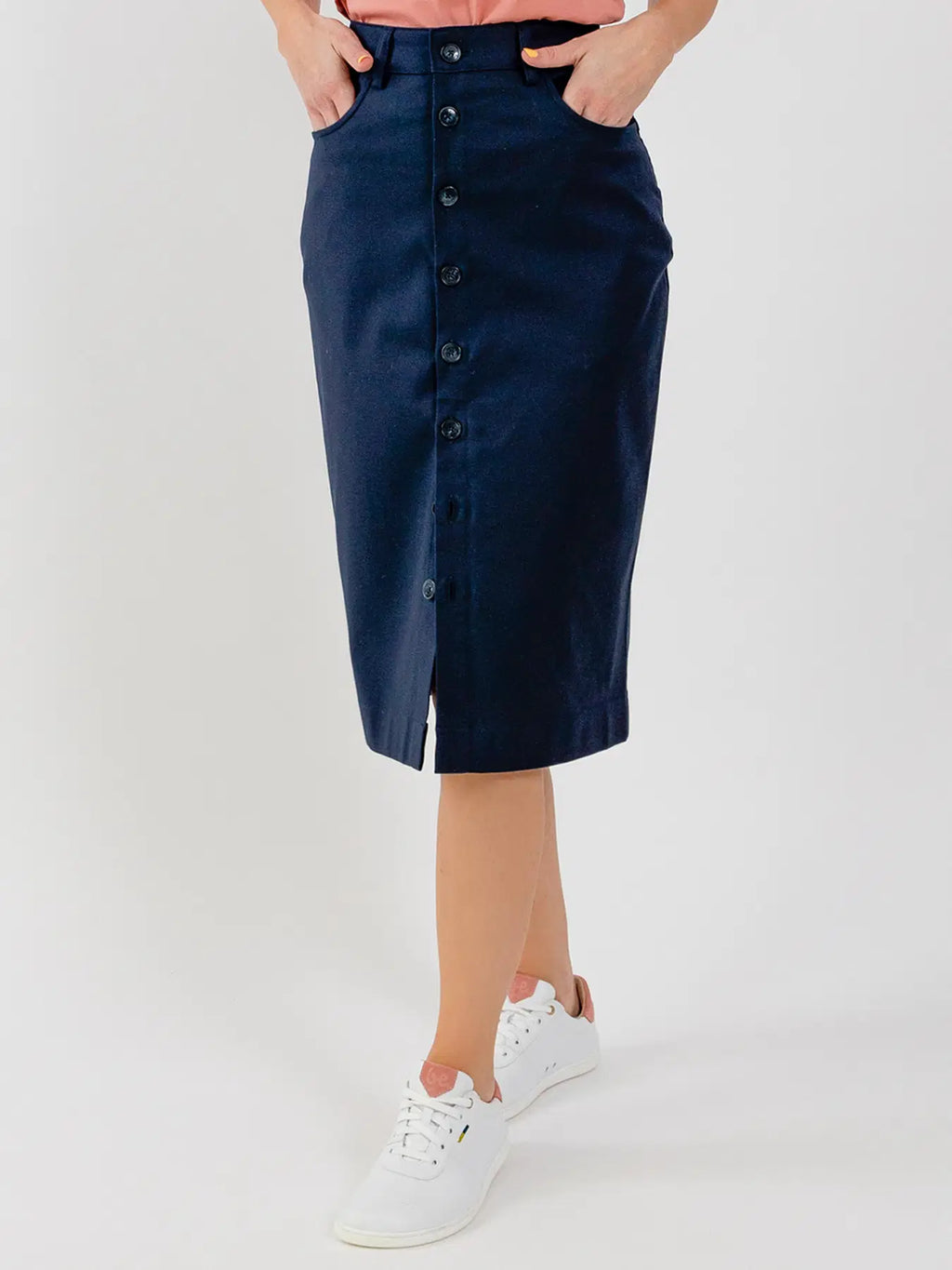 Damen Midi-Rock Be Lenka Essentials - Navy