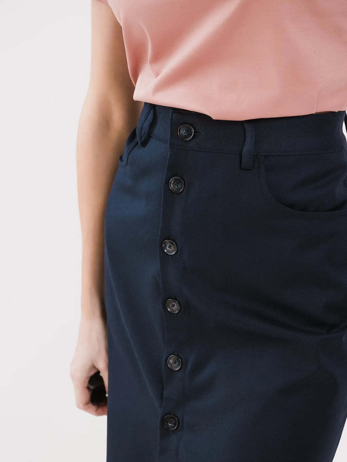 Damen Midi-Rock Be Lenka Essentials - Navy