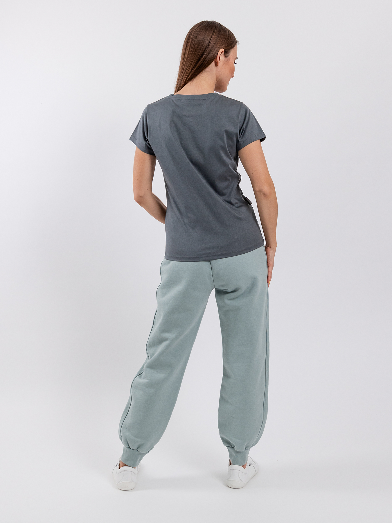 Damen Rundhals-T-Shirt Be Lenka Essentials - Grau