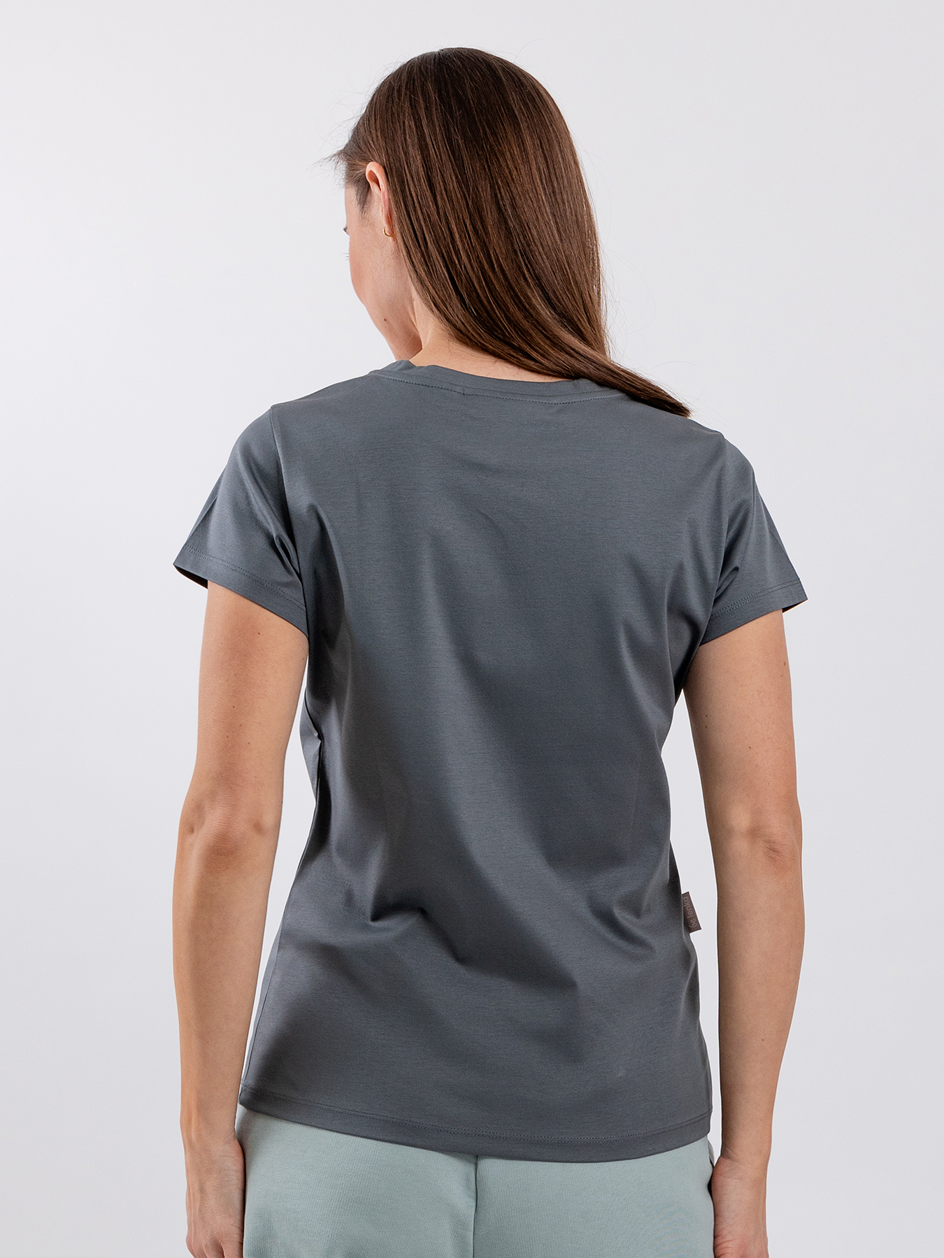 Damen Rundhals-T-Shirt Be Lenka Essentials - Grau