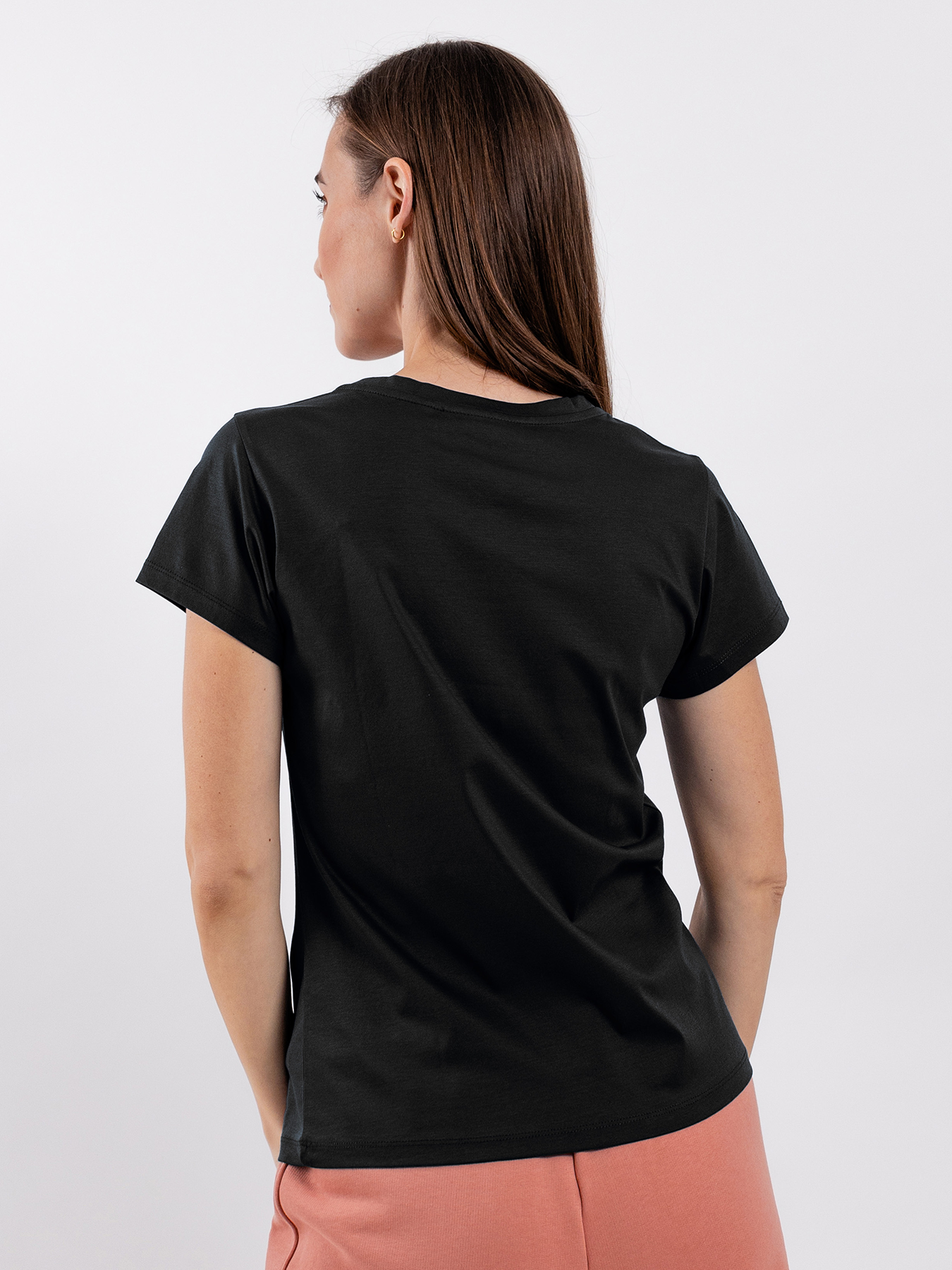Damen Rundhals-T-Shirt Be Lenka Essentials – Jet Black