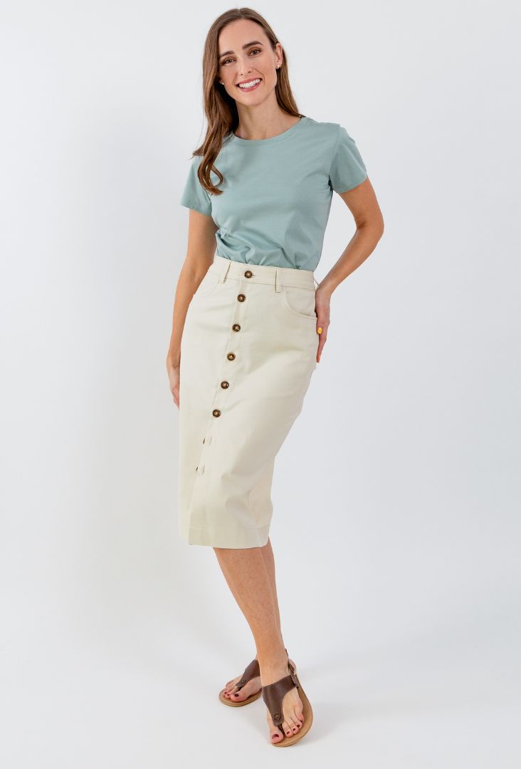 Damen T-Shirt Rundhals Be Lenka Essentials - Pistaziengrün