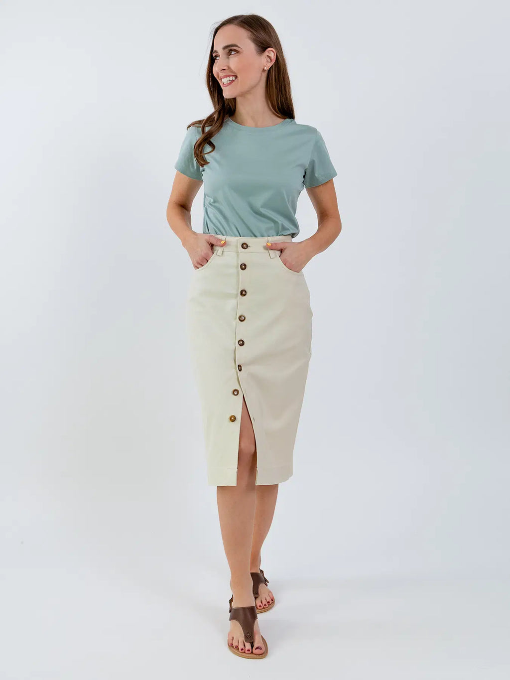 Women's Round Neck t-shirt Be Lenka Essentials - Pistachio Green
