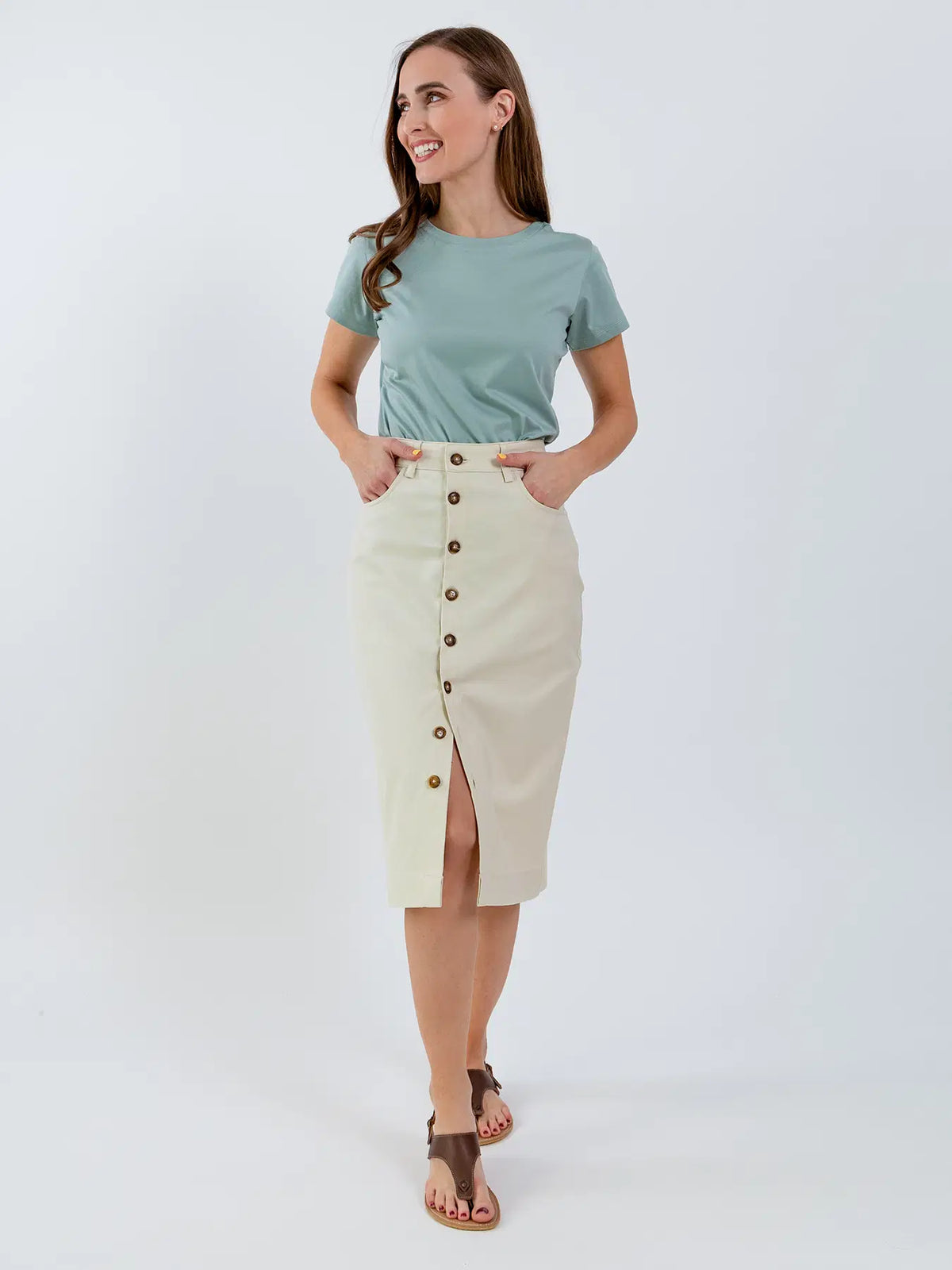 Women's Round Neck t-shirt Be Lenka Essentials - Pistachio Green