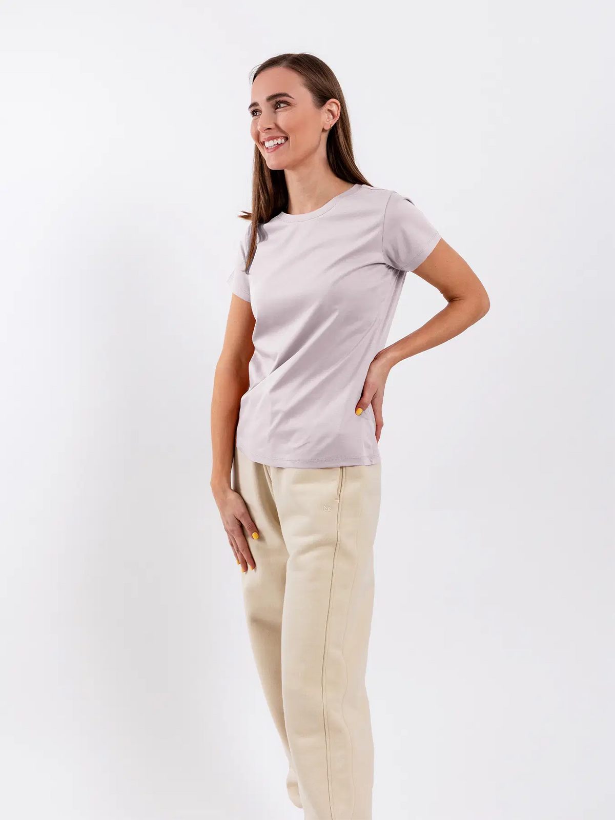 Damen Rundhals T-Shirt Be Lenka Essentials - Powder Pink