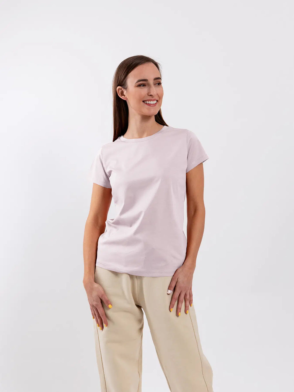 Damen Rundhals T-Shirt Be Lenka Essentials - Powder Pink