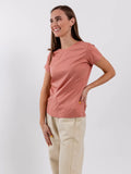 Damen T-Shirt Rundhals Be Lenka Essentials - Lachsrosa
