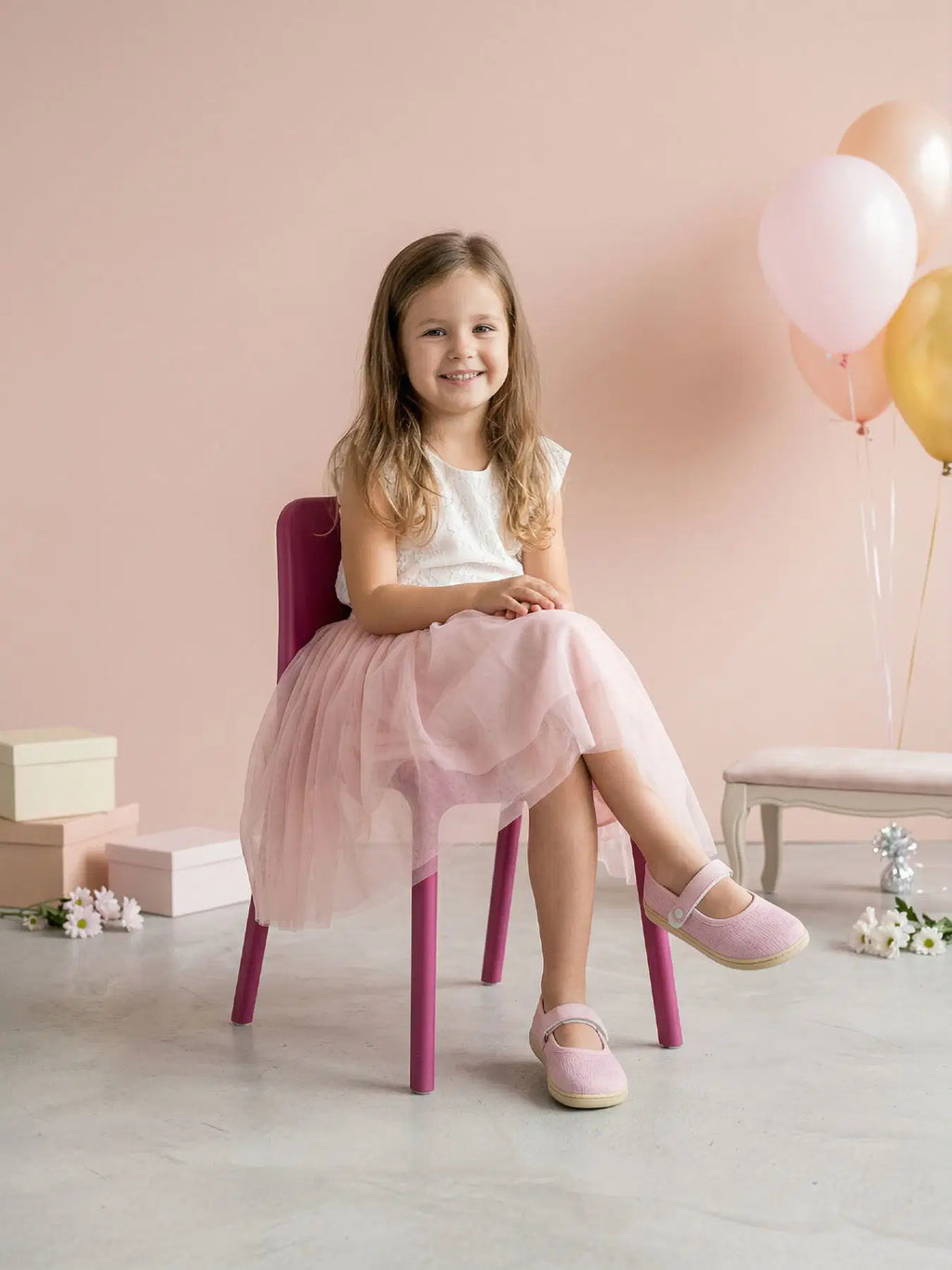 Kinder Barfuß Ballerinas Be Lenka Tinkee Kids - Pink Sparkle