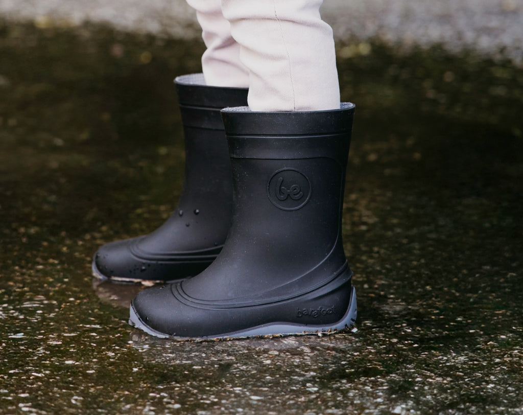 Kinder Barfuß-Regenstiefel Be Lenka Pudds - Schwarz