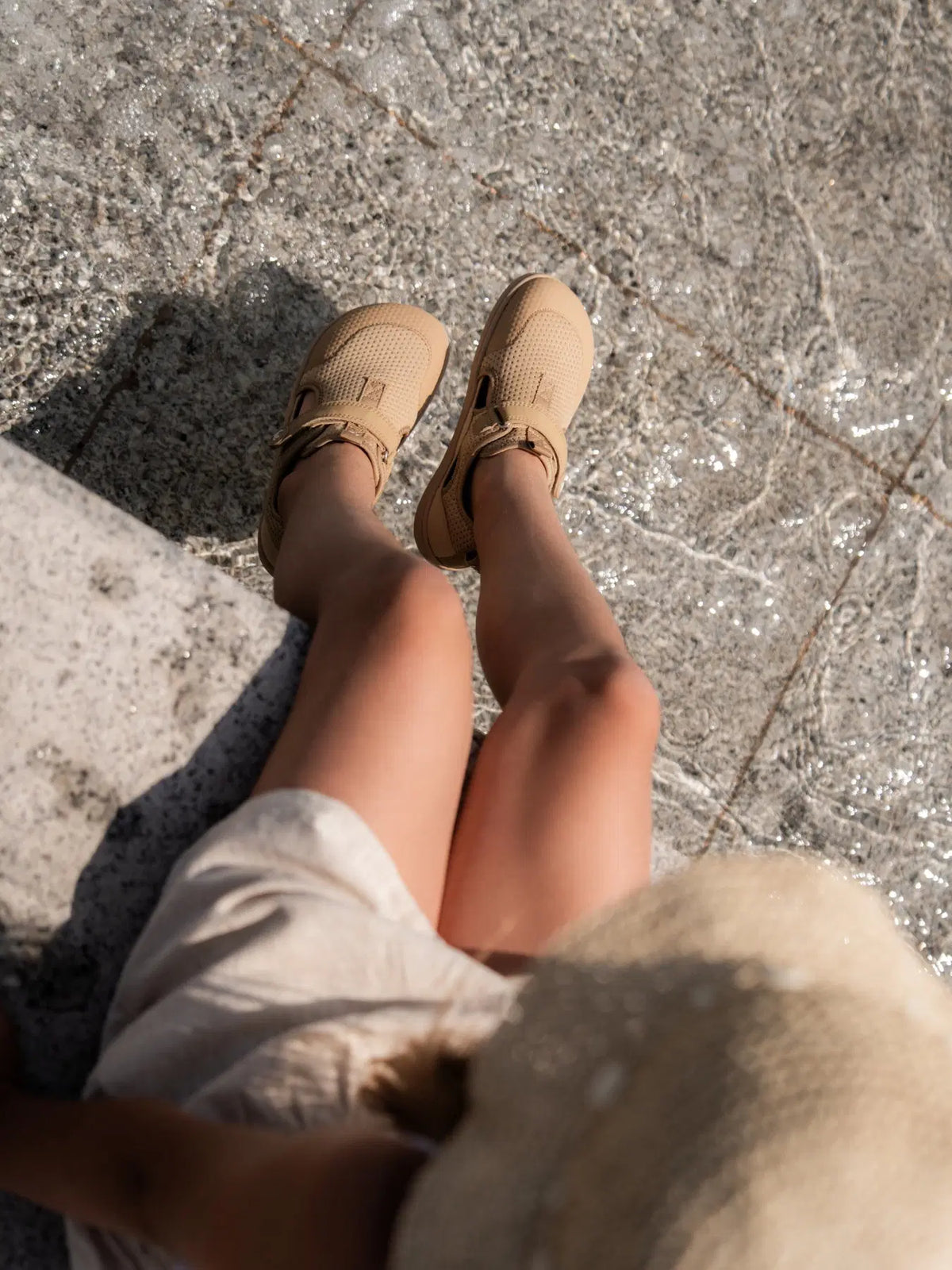 Barfußsandalen für Kinder Zest Kids - Beige