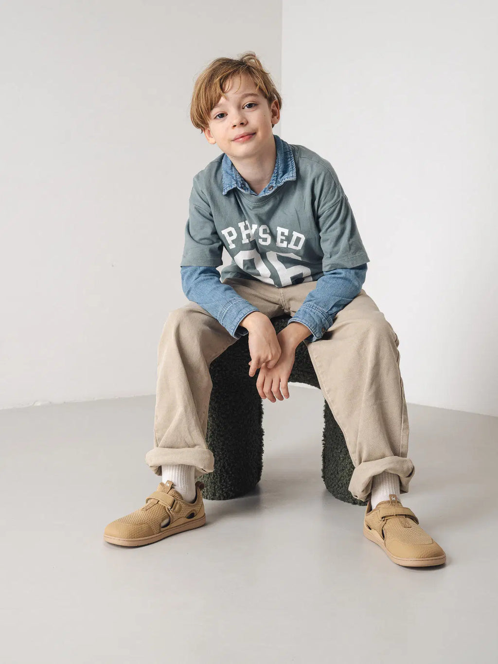 Barfußsandalen für Kinder Zest Kids - Beige