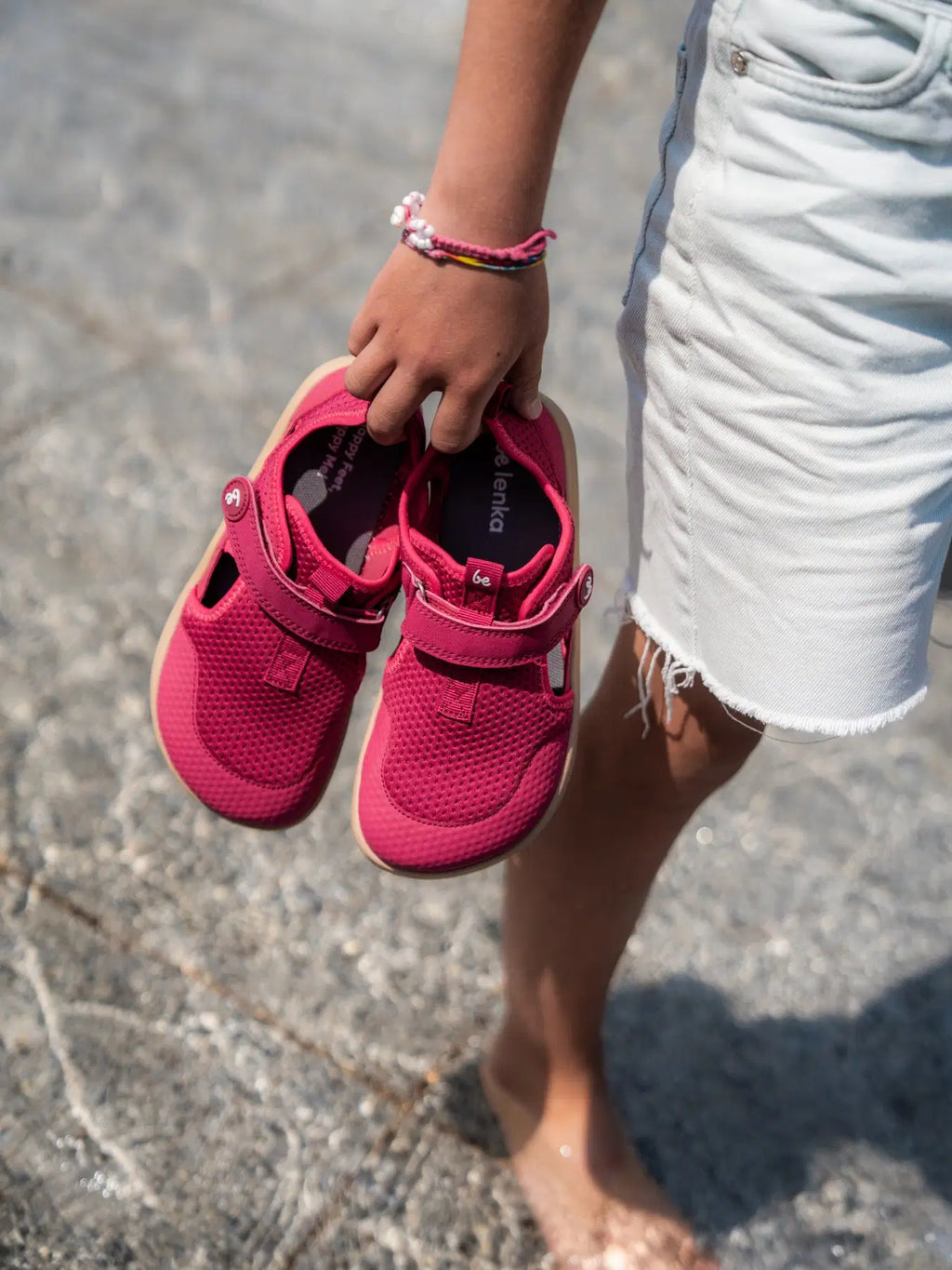 Kids barefoot sandals Zest Preschool - Berry