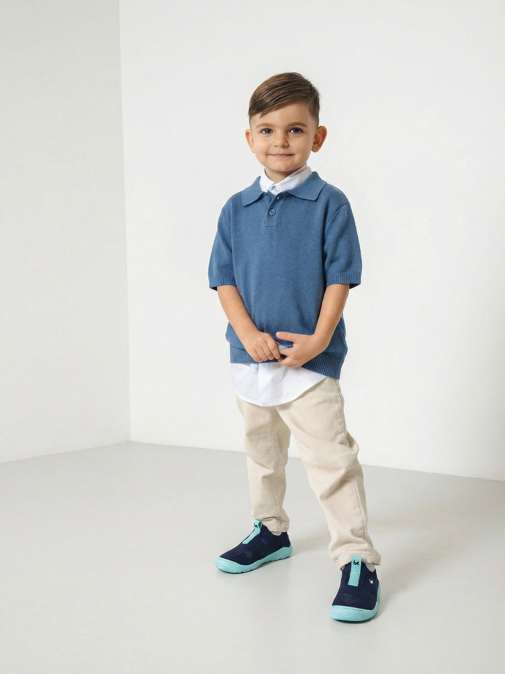Kinder Barfuß Slip-on Schuhe Be Lenka Luppo Vorschule - Blau & Aqua
