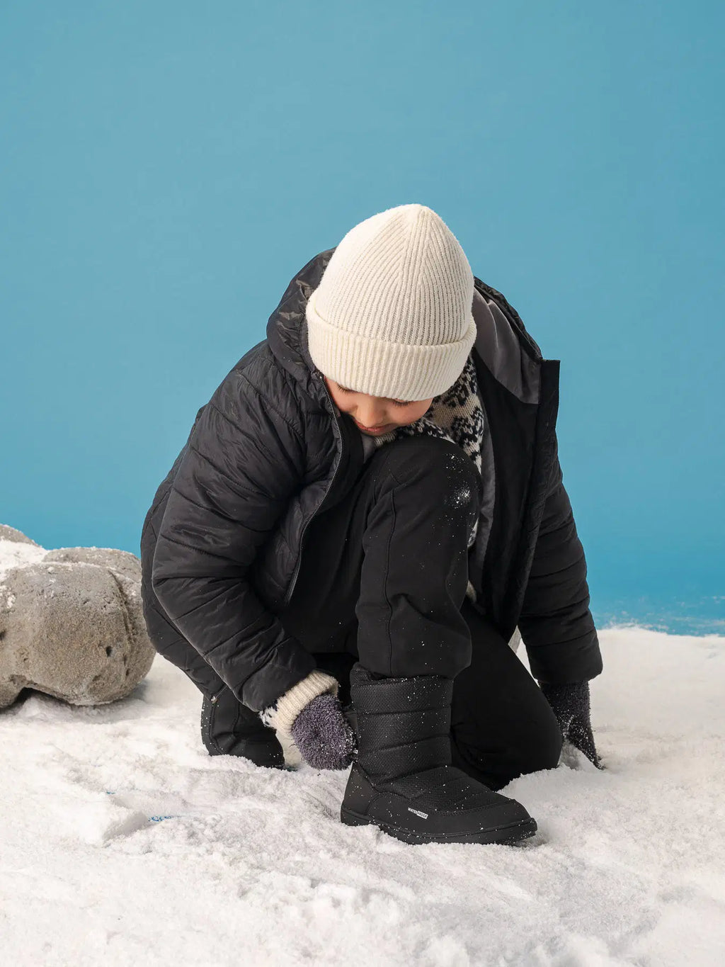 Kinder Barfuß-Schneestiefel Be Lenka Ailo Junior - Schwarz