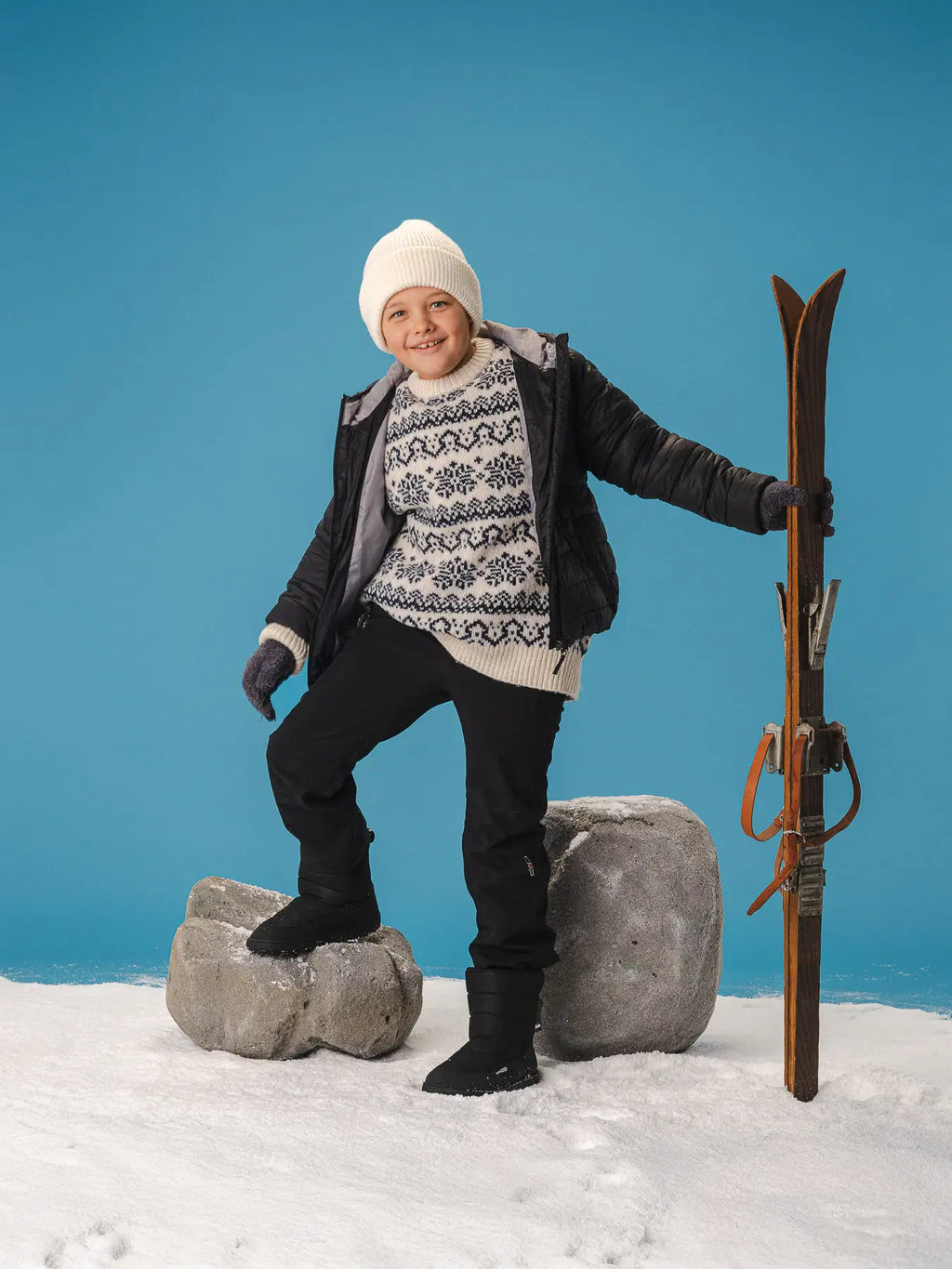 Kinder Barfuß-Schneestiefel Be Lenka Ailo Junior - Schwarz