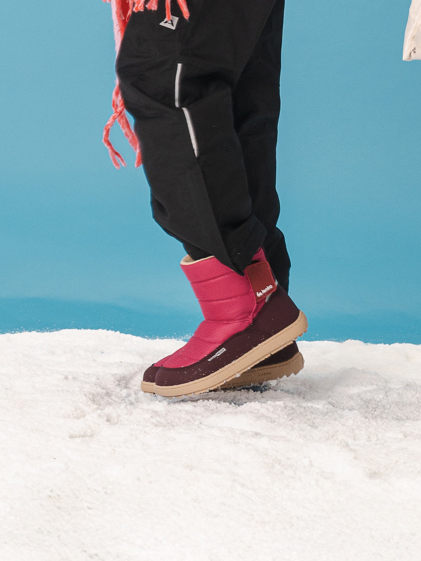 Kinder Barfuß Winterstiefel Be Lenka Ailo Junior - Berry