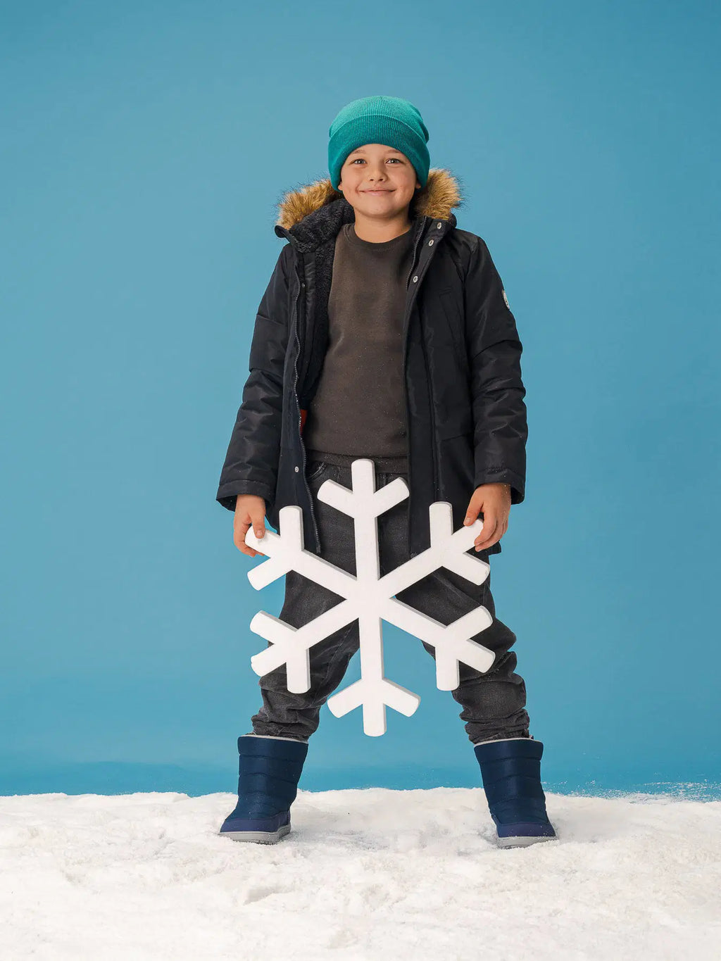 Kids barefoot snow boots Be Lenka Ailo Junior - Dark Blue