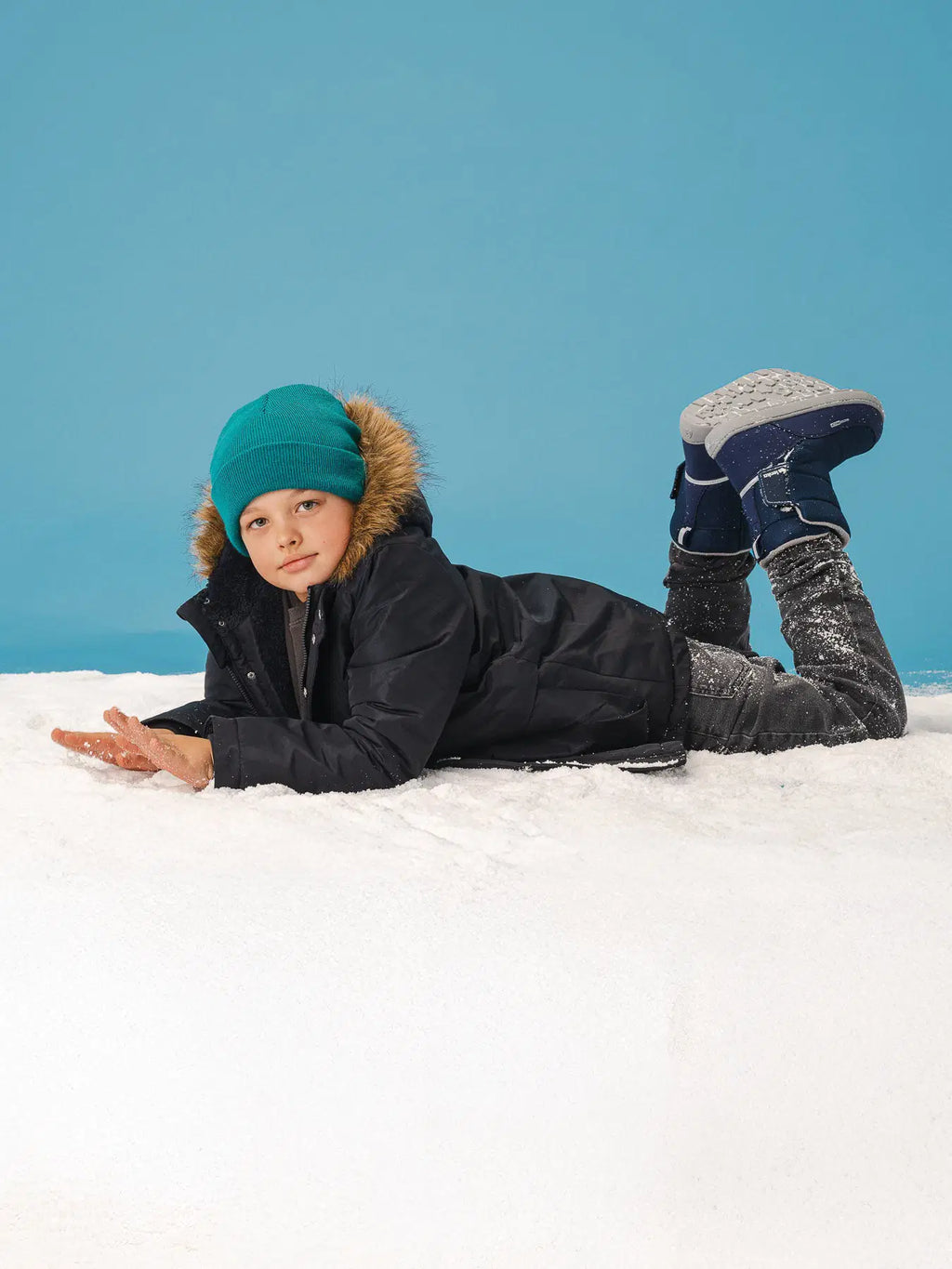 Kids barefoot snow boots Be Lenka Ailo Junior - Dark Blue