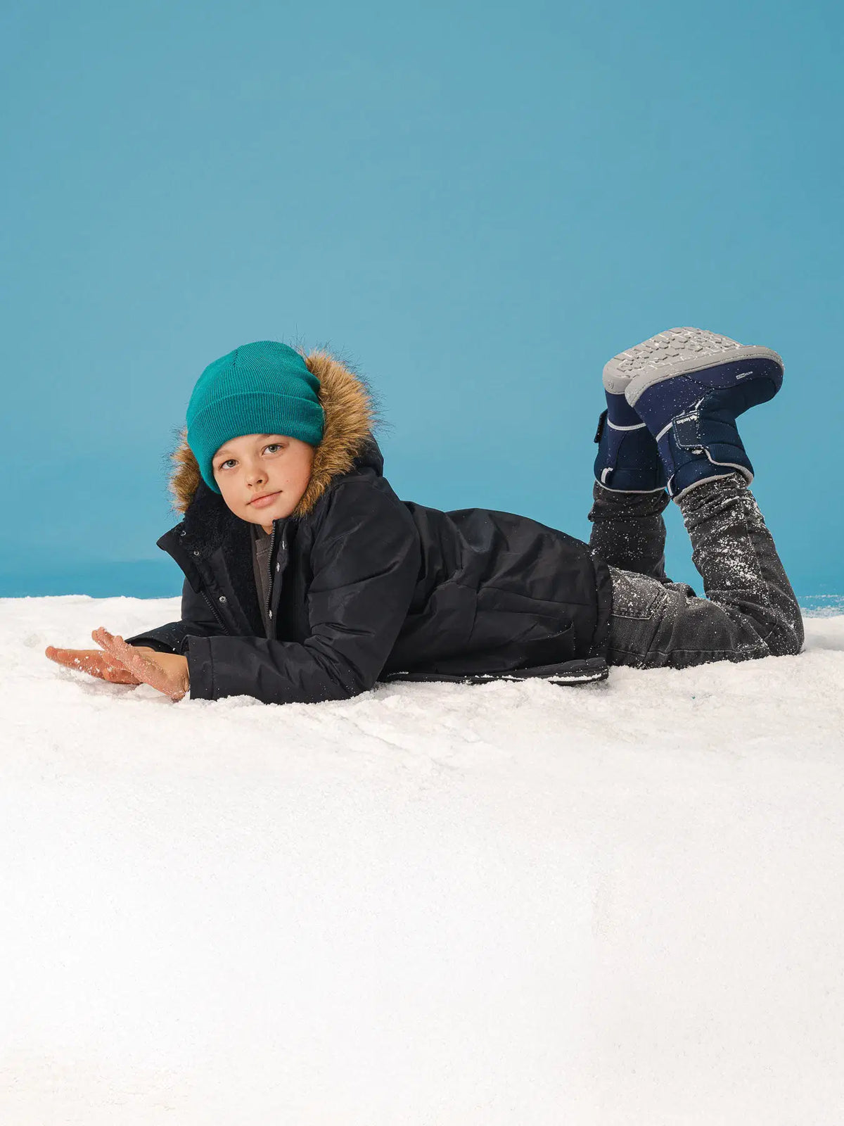 Kids barefoot snow boots Be Lenka Ailo Junior - Dark Blue