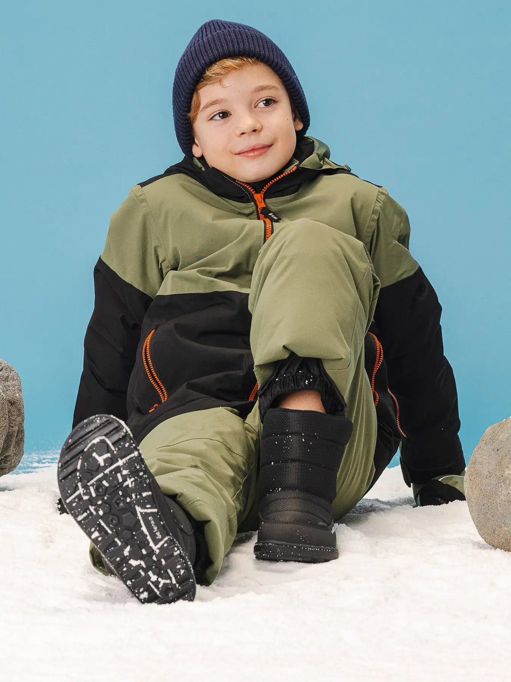 Kids barefoot snow boots Be Lenka Ailo Kids - All Black