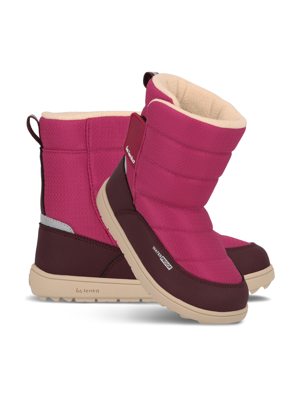 Kinder Barfuß Winterstiefel Be Lenka Ailo Junior - Berry